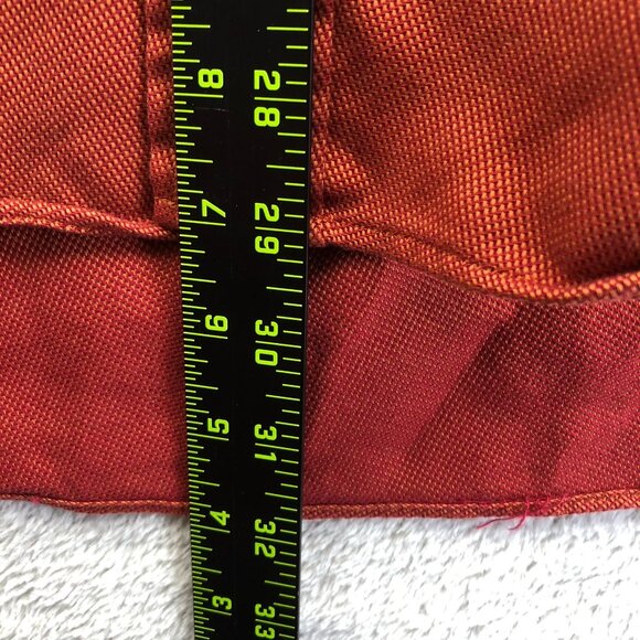 Tommy Hilfiger Mens Shirt Medium Long Sleeve Textured Rust Orange Button Down - Picture 4 of 10